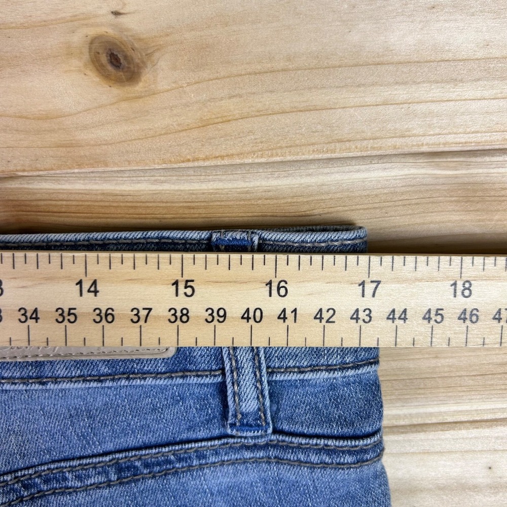 Seven7 Jeans Womens 8 Girlfriend Mid Rise Cropped Capri Denim Blue Jeans - Picture 10 of 12